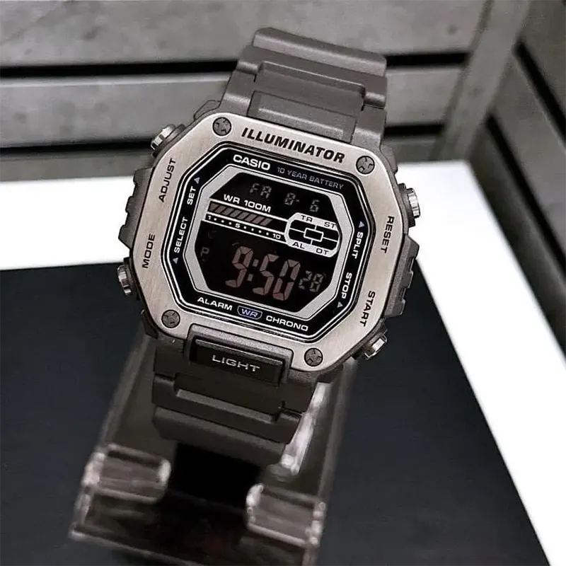 Casio Youth Black Digital Dial Men's Watch- MWD-110H-8BV